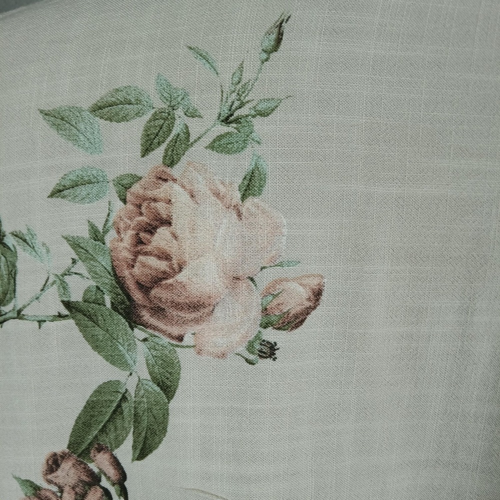 Tempo Paris Blouse Womens Small Floral Sheer Silk Cotton Tunic Top 7310 - Picture 11 of 14
